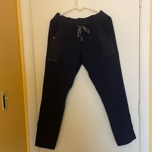 FIGS- manari navy blue slim leg bottoms- small